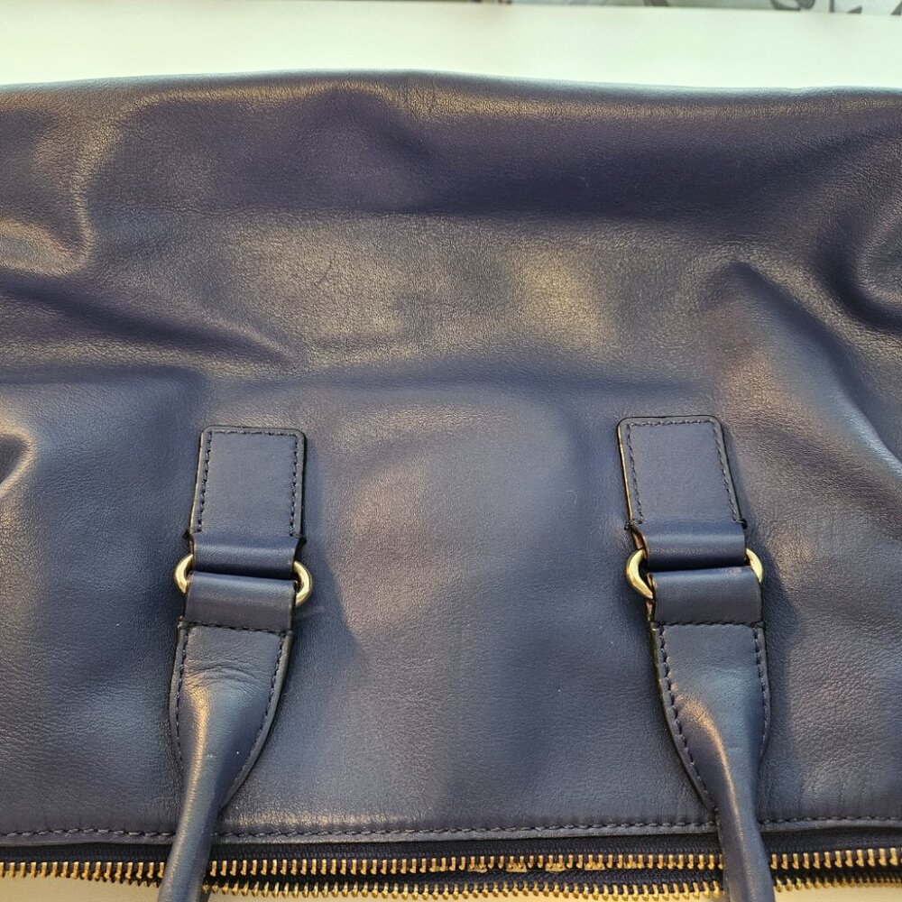 Kate Spade Blue Leather Satchel Medium - Picture 6 of 16